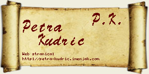 Petra Kudrić vizit kartica